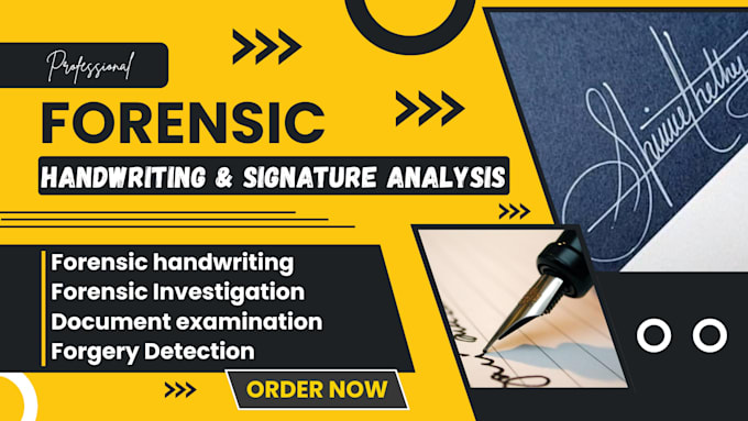 perform forensic handwriting, signature, document analysis and forgery detection