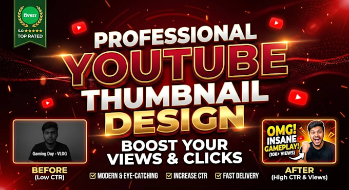 design eye catching youtube thumbnails