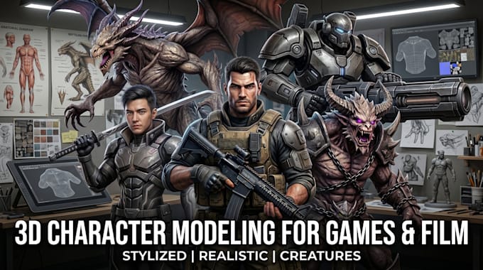 model 3d character for games and film