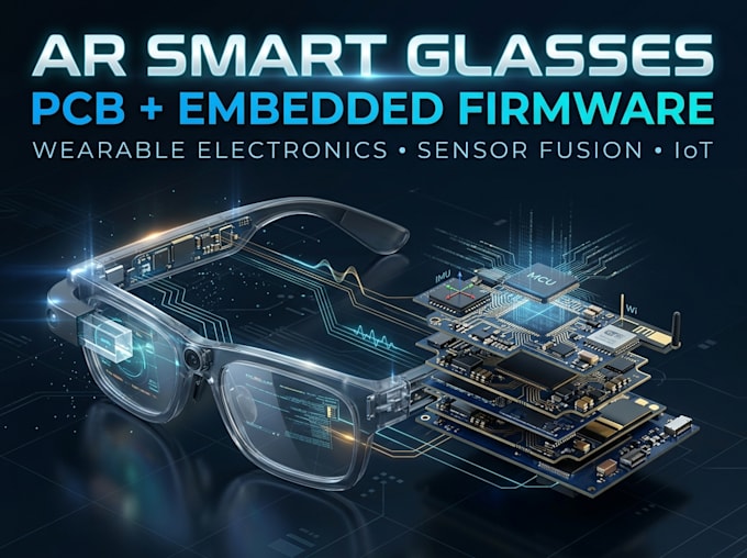 design ar smart glasses pcb and embedded firmware for wearable devices