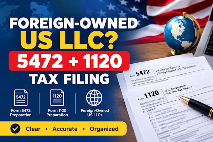 file irs form 5472 and 1120 for foreign owned US llc