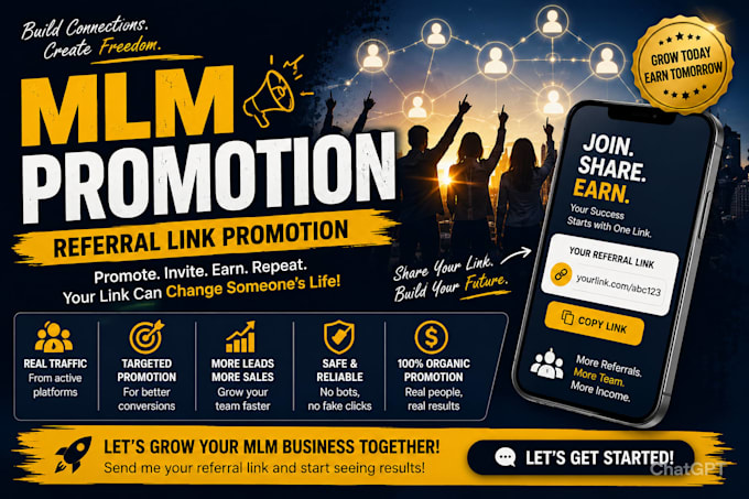 promote your MLM business, referral link and affiliate program