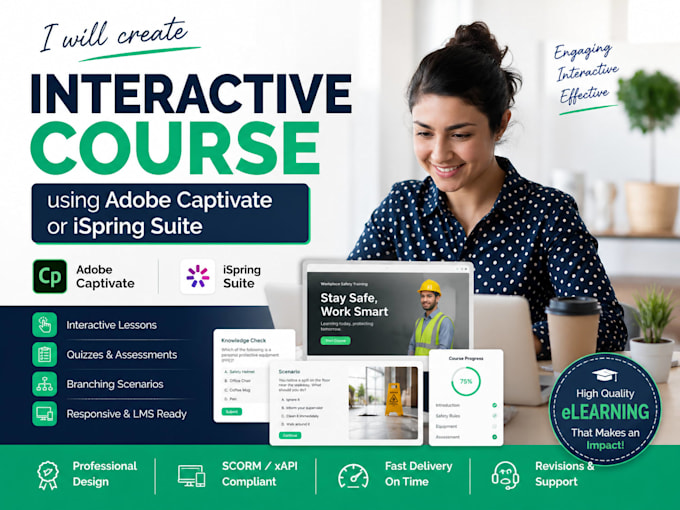 create interactive course using articulate storyline and adobe captivate