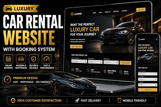 build a luxury car rental website with booking system