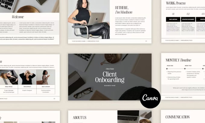 do canva editable client welcome packet employee onboarding kit for company
