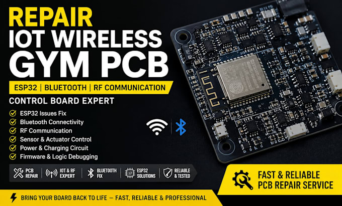 repair iot wireless gym pcb esp32 bluetooth rf communication control board