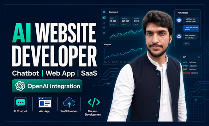 develop ai chatbot, ai website, ai web app, and custom ai software
