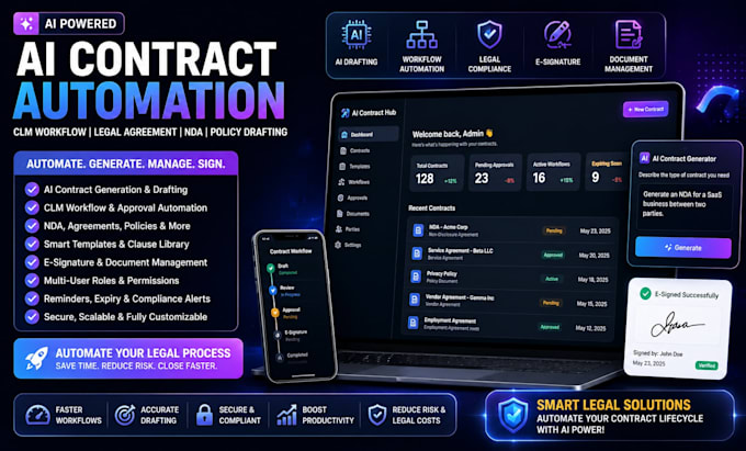 Build ai contract automation clm workflow legal agreement nda policy ...