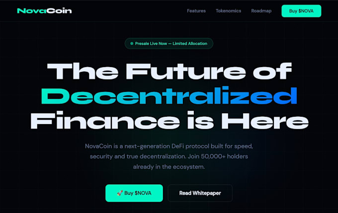 build a professional web3 crypto landing page website