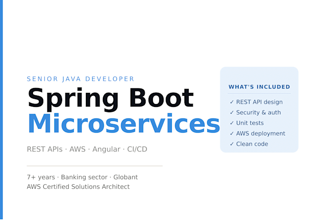 build java spring boot microservices with AWS