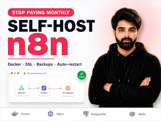 install and setup self hosted n8n on your vps with docker and ssl