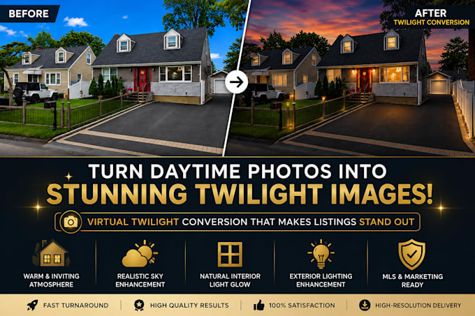 create stunning virtual twilight real estate photos