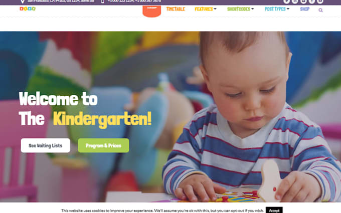 build squarespace preschool website daycare nursery elearning website