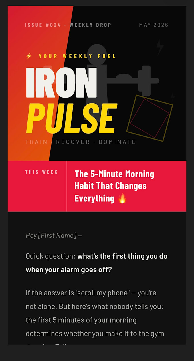 write an interactive email newsletter for your buisiness