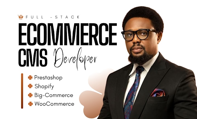 setup ecommerce store on prestashop, bigcommerce, woocommerce, printify,  zakeke