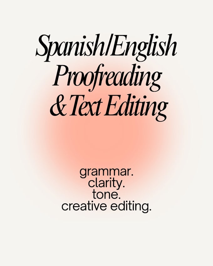 proofread and edit your spanish texts