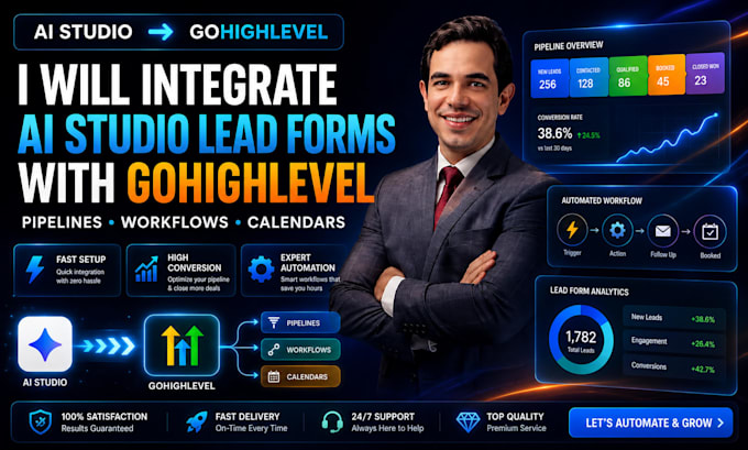 integrate ai studio lead forms with gohighlevel pipelines workflows, calendars