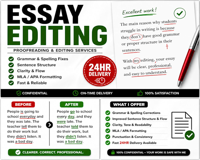 proofread and edit your essay professionally fast
