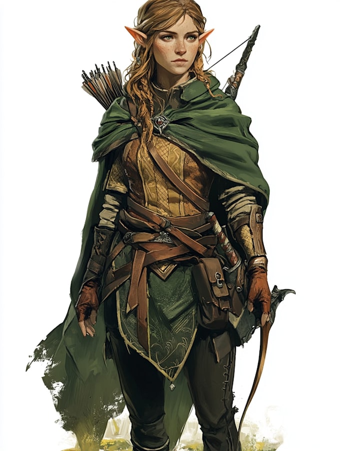 fantasy dnd character illustration