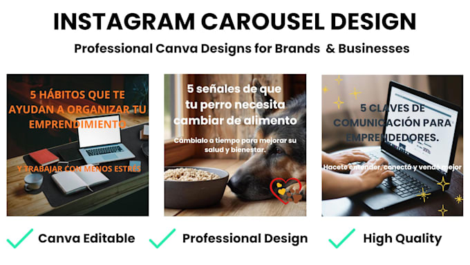 design professional instagram carousel posts in canva