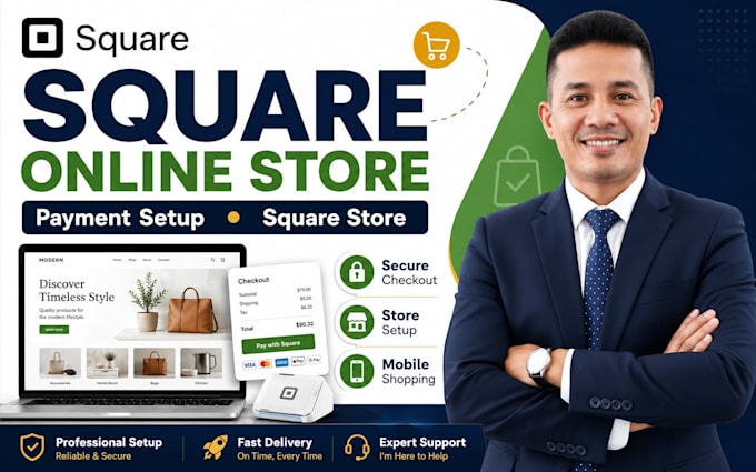build square online store square website payment setup square store