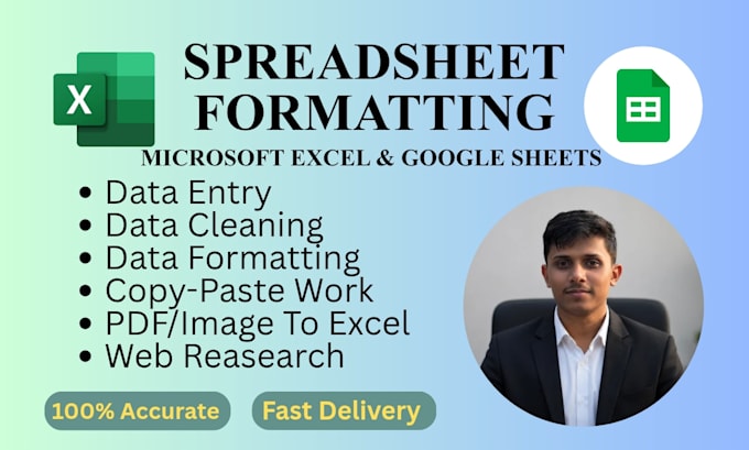 do accurate exel data entry and spreadsheet formatting