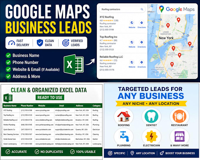 scrape targeted local business leads from google maps