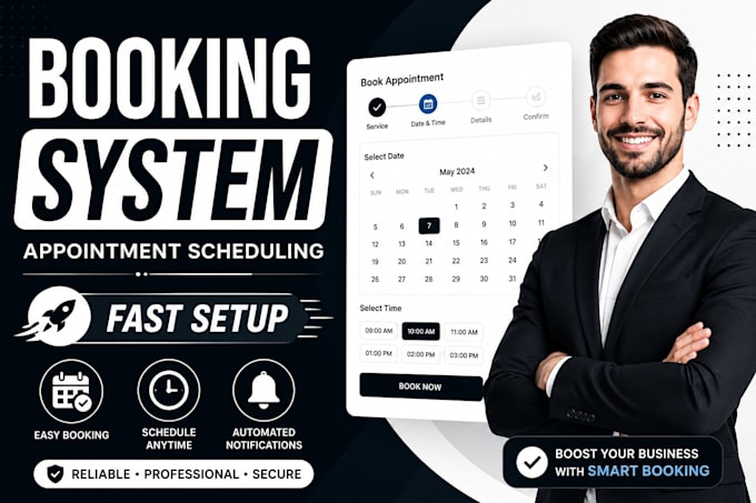 create booking system for website with appointment schedulin