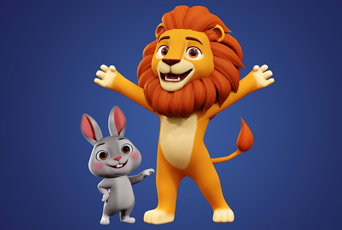 create cute 3d stylized characters for games and animation