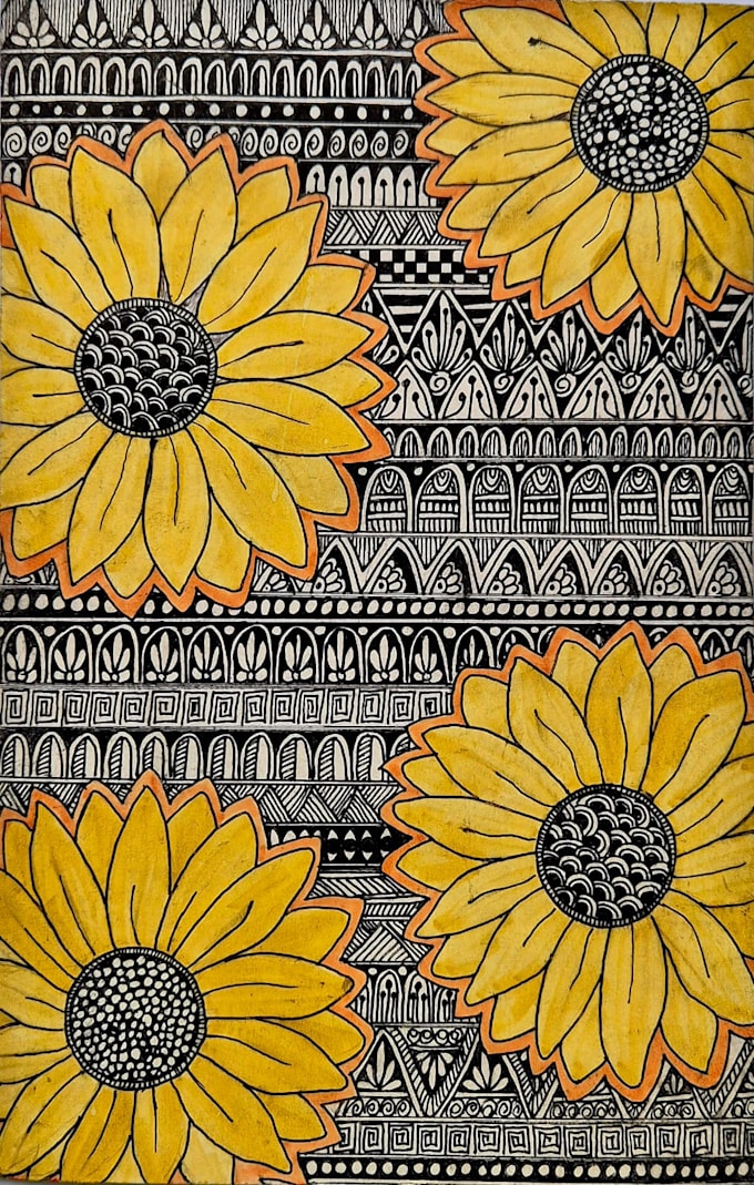 create custom hand drawn mandala art design