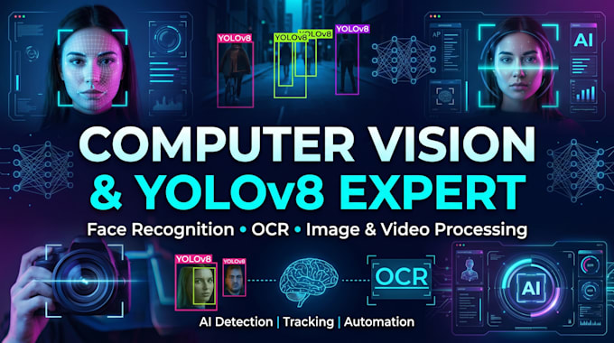 build computer vision, face recognition, image and video processing, ocr, yolov8