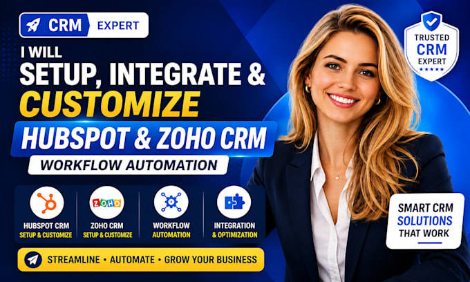 setup hubspot CRM hubspot automation zoho crm, zoho campaigns zapier integration