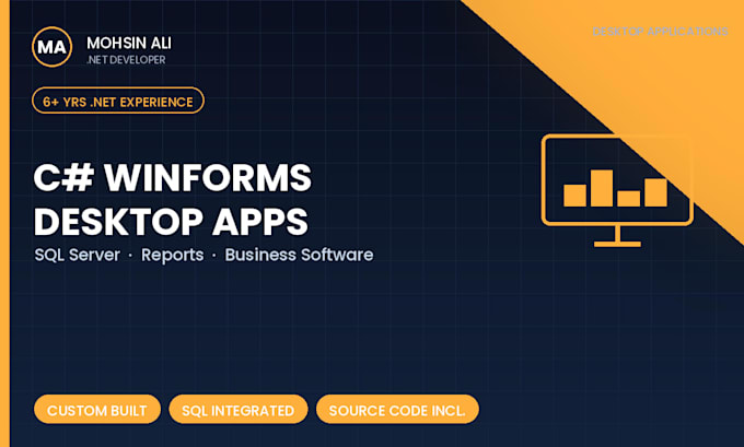 build a custom c sharp winforms desktop application with sql server