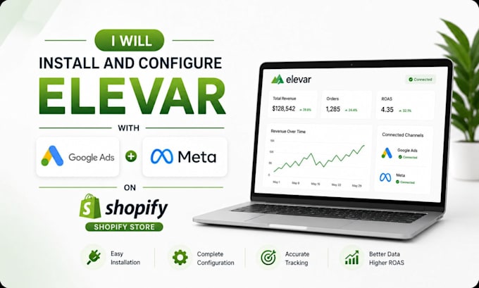 install and configure elevar with google ads and meta on shopify