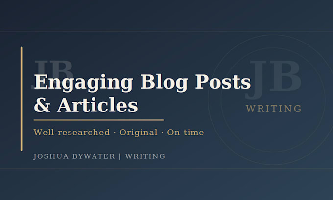 write engaging blog posts and articles