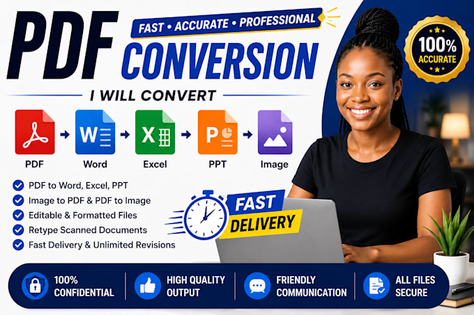 be your virtual assistant for data entry and file conversion