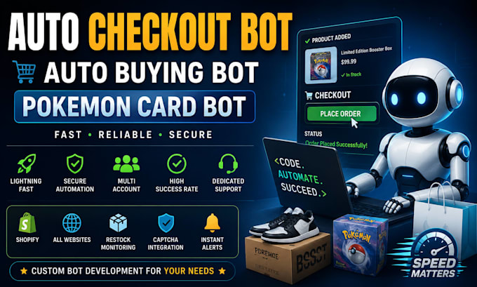 do auto checkout bot, auto buying bot, pokemon card bot, auto purchase bot