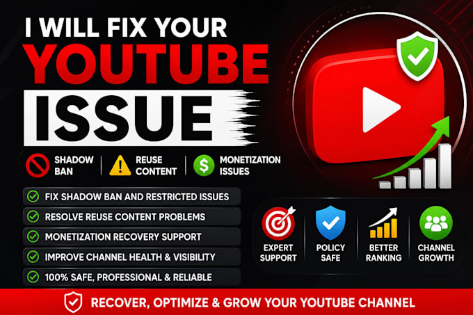 fix youtube shadow ban reuse content and monetization issues