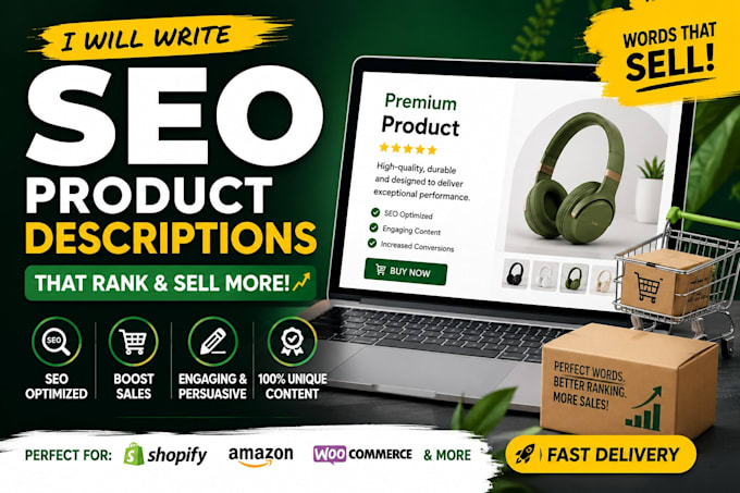 write SEO friendly product descriptions for ecommerce stores