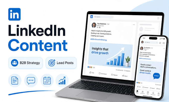 create linkdeln content strategy, b2b posts for lead generation