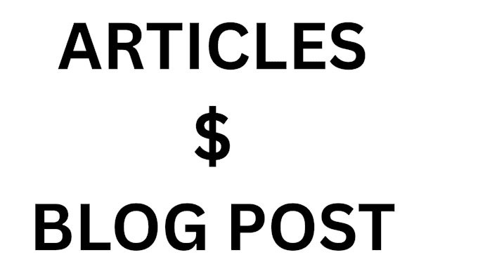 write articles and blog posts