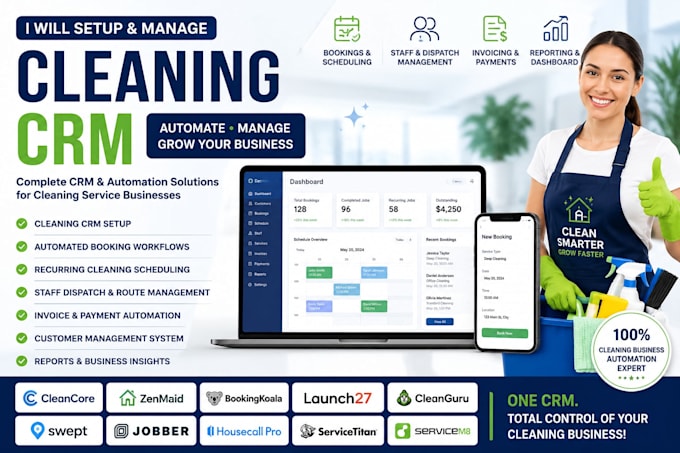 setup manage and optimize cleaning crm cleancore zenmaid bookingkoala launch27