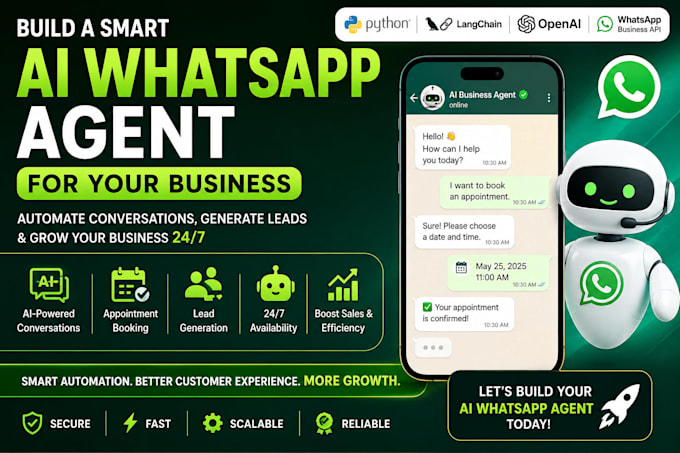 create an ai whatsapp chatbot for customer support and lead generation
