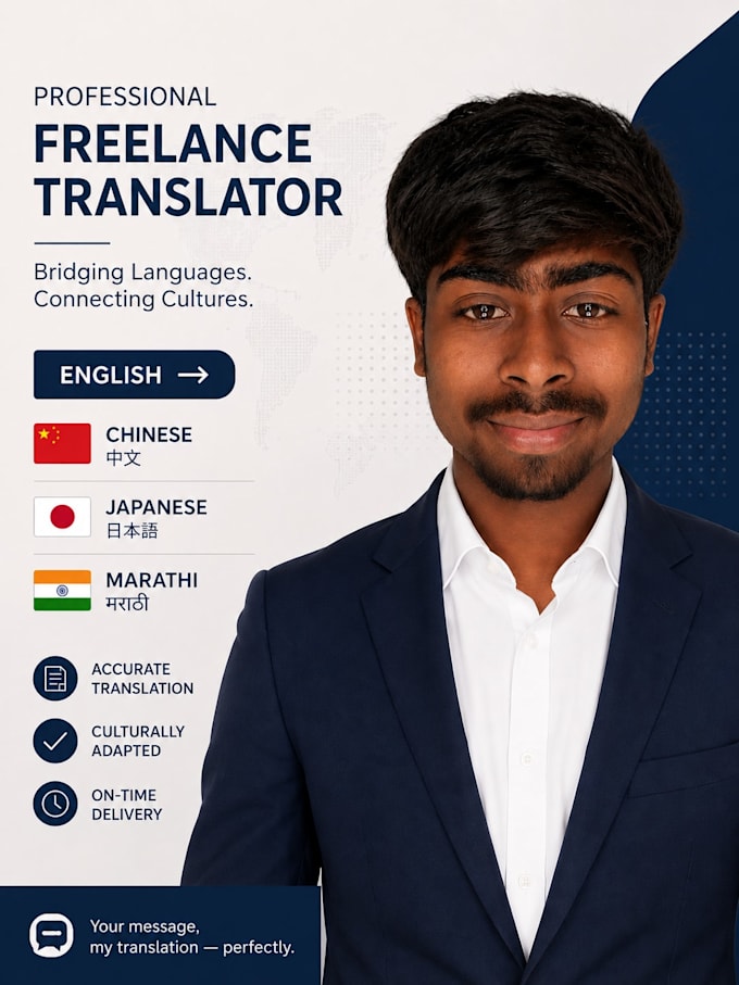 professionally translate english chinese japanese and marathi