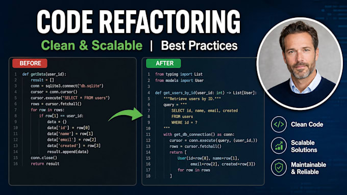 refactor your code to clean code and best practices