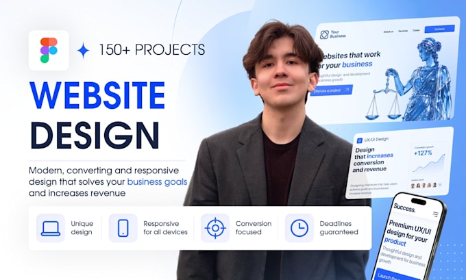 modern website UI UX design for business