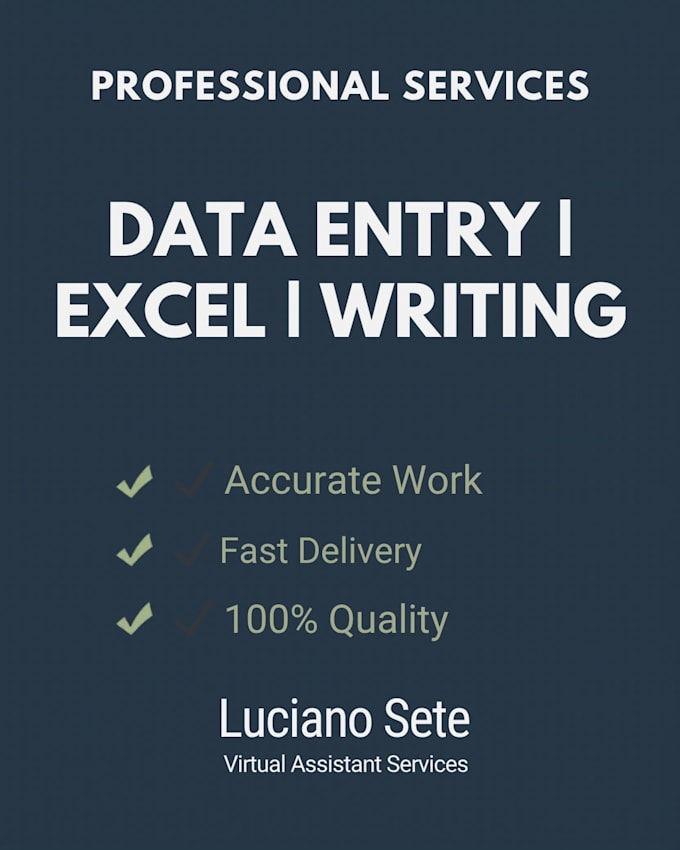 do accurate data entry and excel data capturing