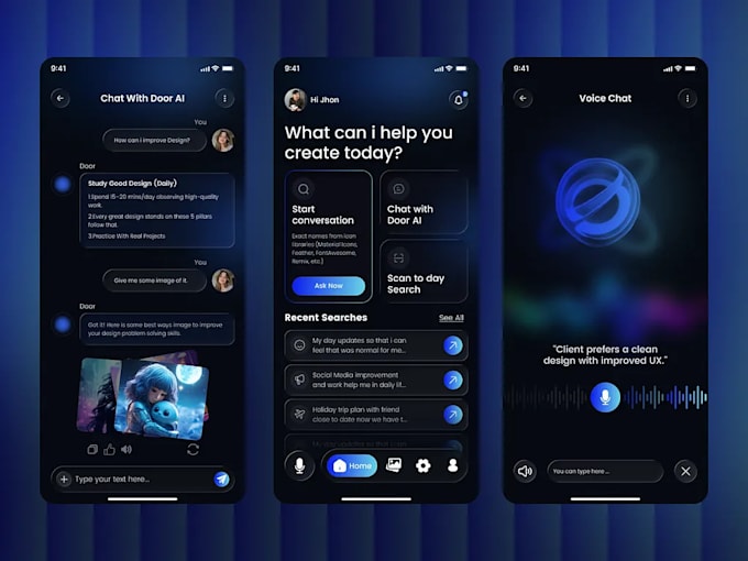 develop ai chatbot app, ai saas app, ai agent app like gemini or chatgpt app