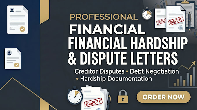 write financial hardship and dispute letters