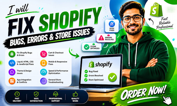 fix shopify bug, errors and store issues